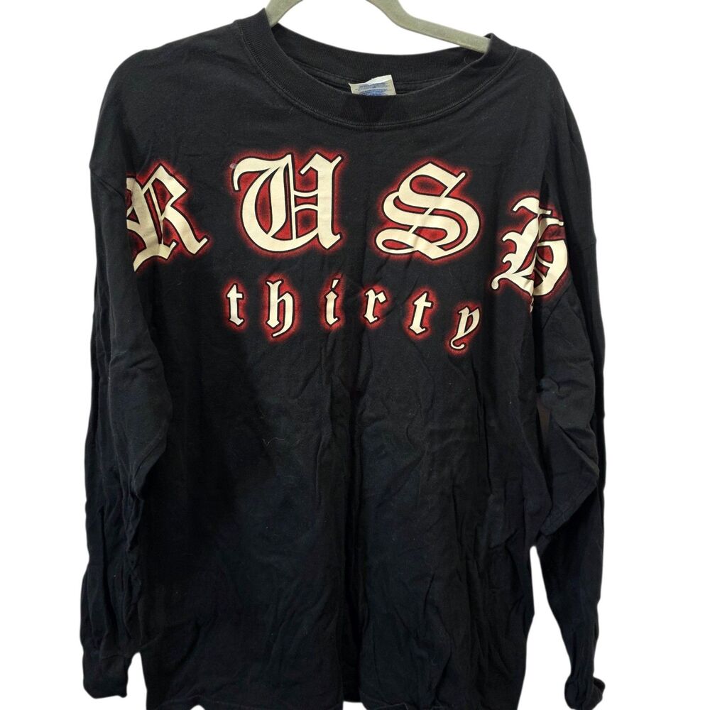Rush‎ 2004 Tour Long Sleeve Band Shirt XL M&O Heavyweight Black Rock Concert